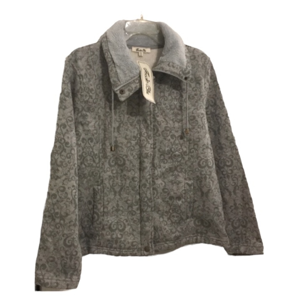 NWT Jessie Blu Winter Jacket Faux Fur Grey PXL
